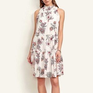 Ann Taylor Paisley Floral Ruffle Shift Dress NWT S